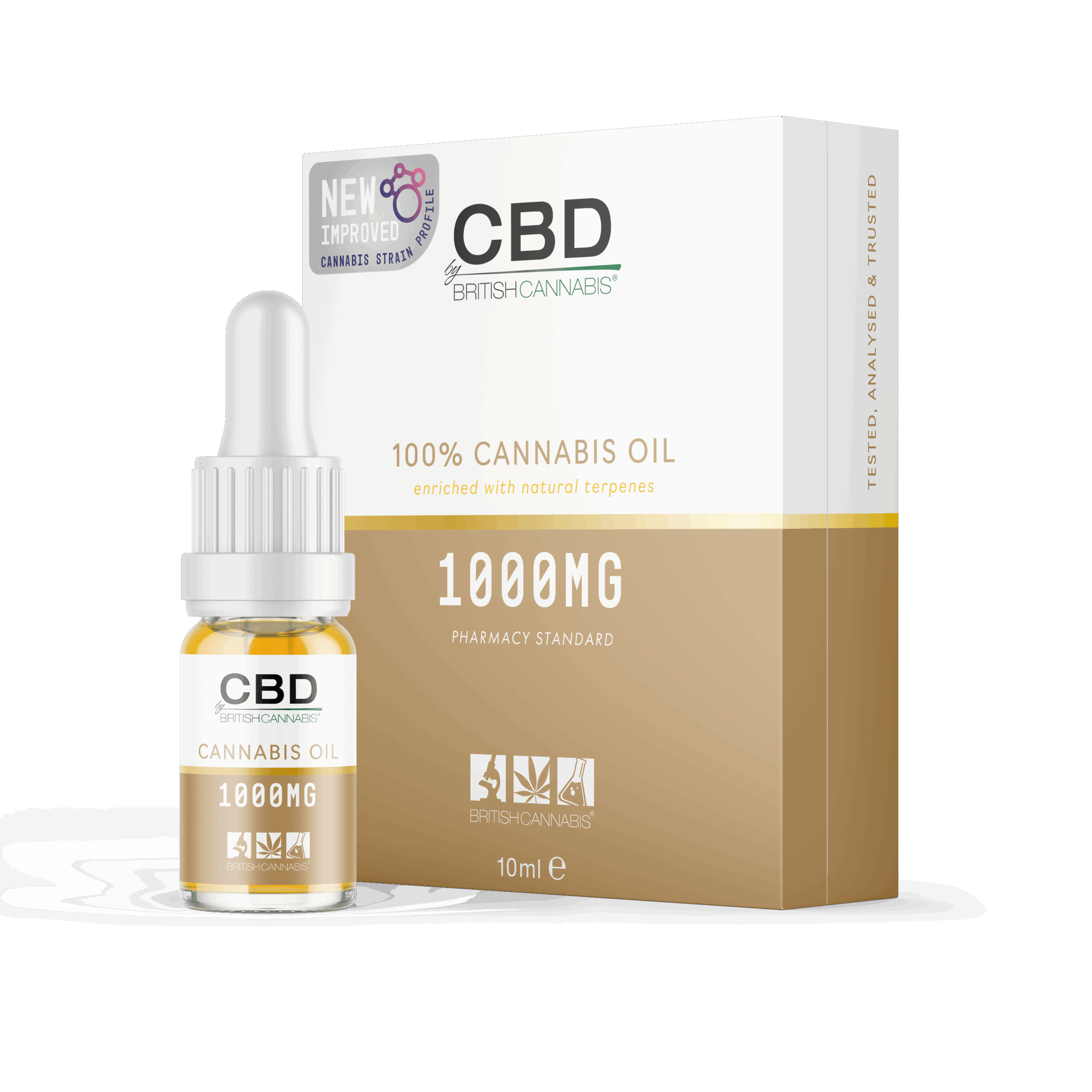 BRITISH CANNABIS Refined 100% Cannabis Oil (10ml CBD Oral Dropper)