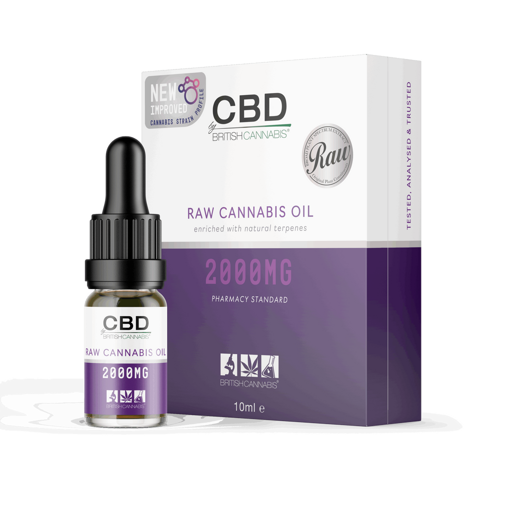 BRITISH CANNABIS RAW 100% Cannabis Oil (10ml CBD Oral Dropper)