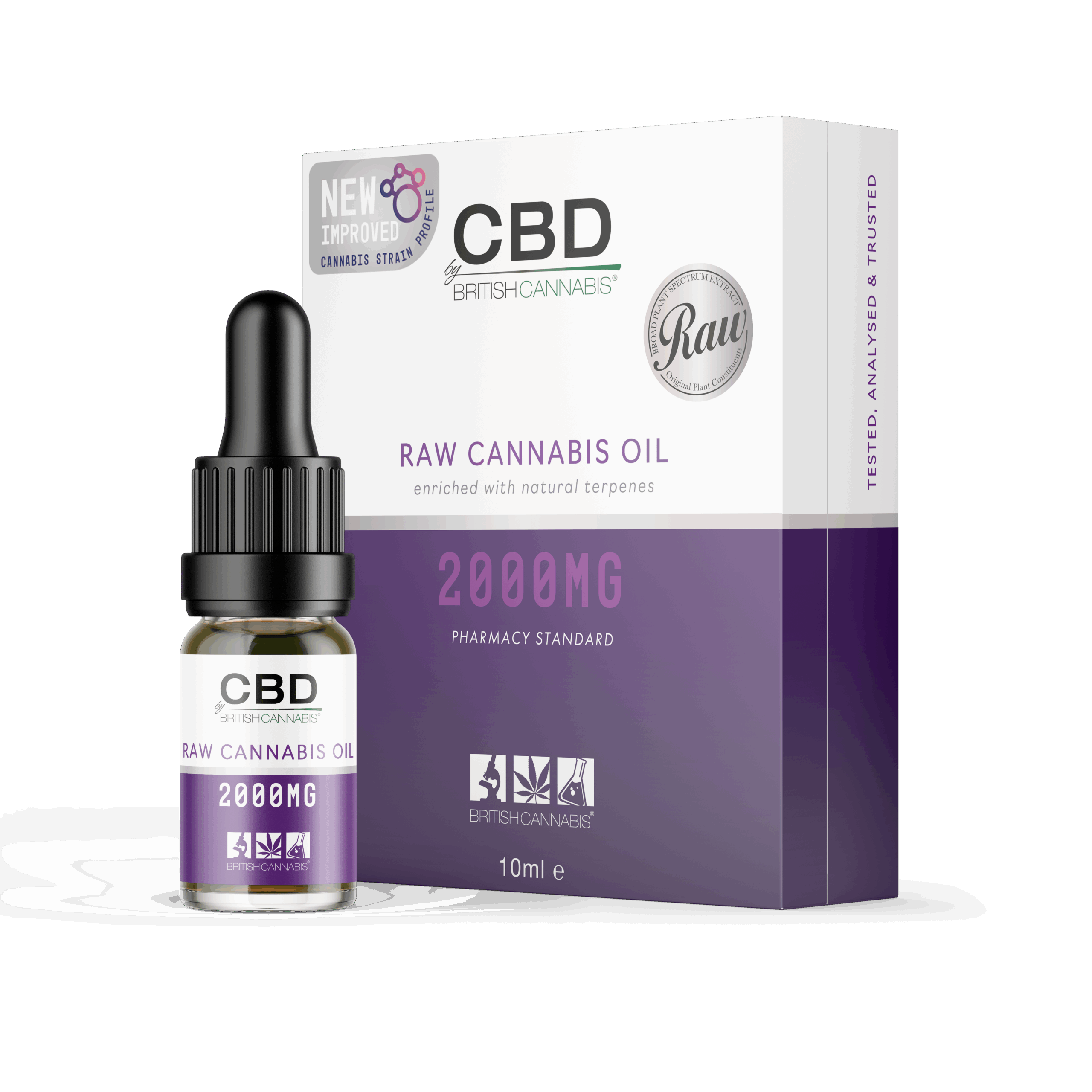 BRITISH CANNABIS RAW 100% Cannabis Oil (10ml CBD Oral Dropper)