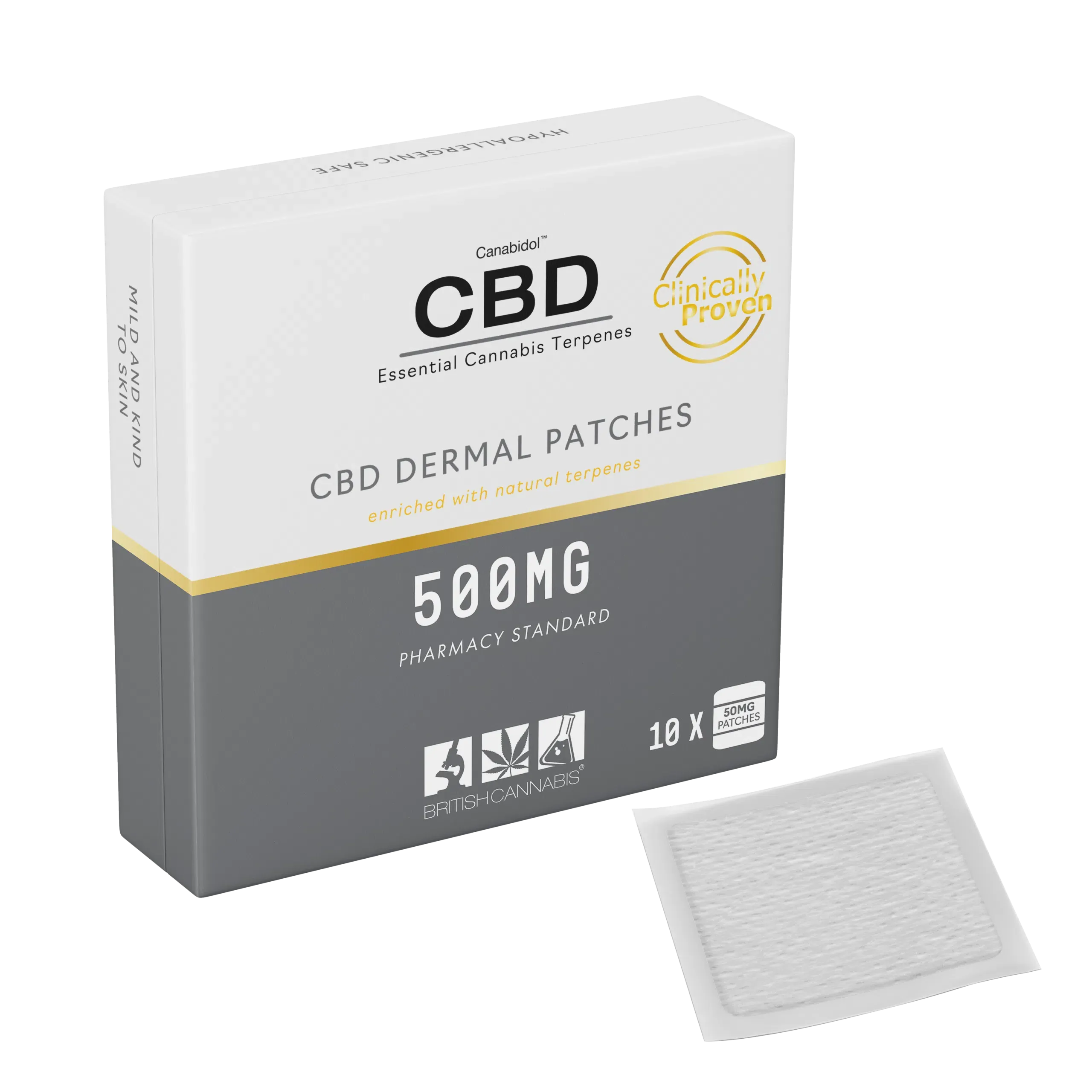 CBD by British Cannabis 500mg CBD Dermal CBD Patches - 10 Patches