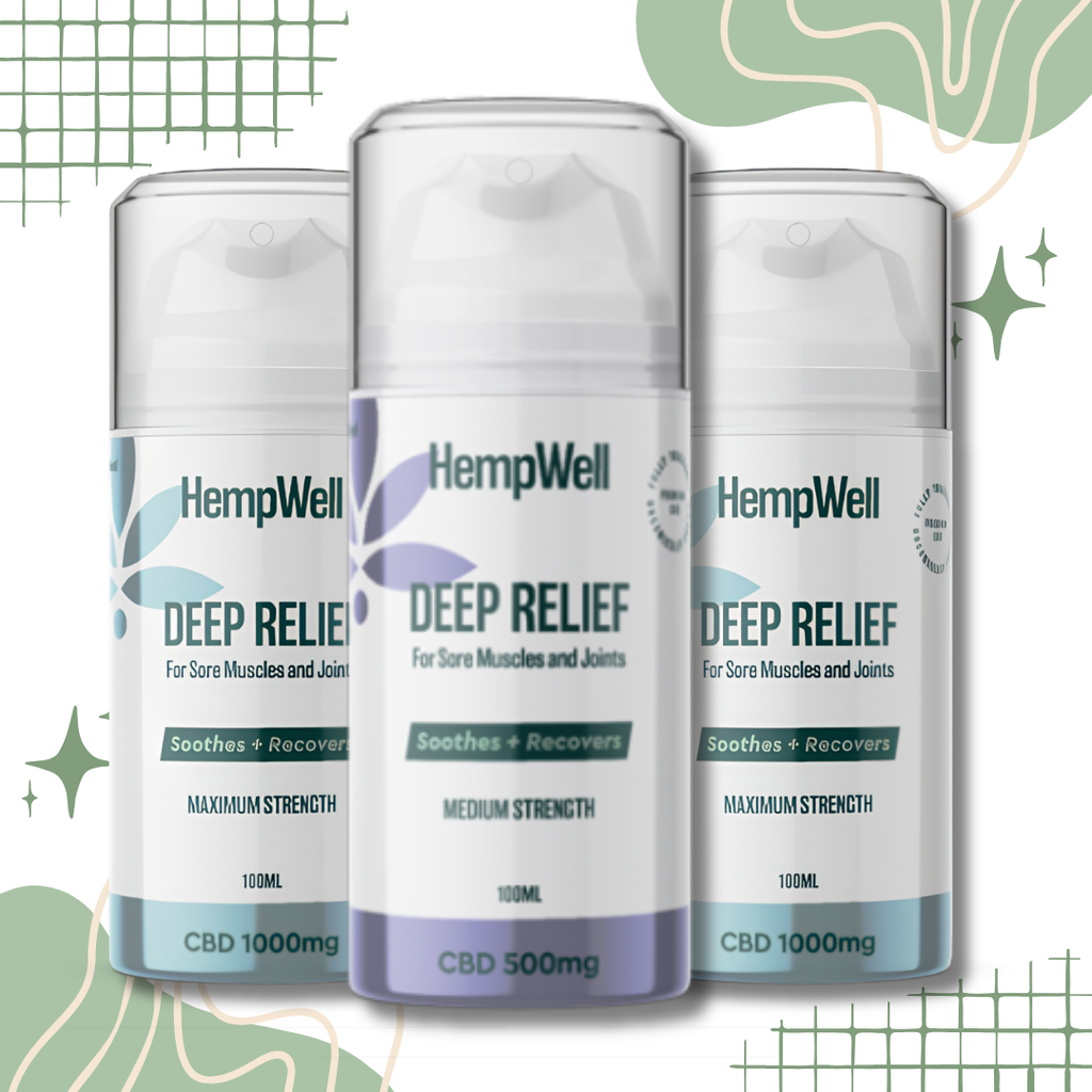 HempWell CBD Cooling Muscle & Joint Cream 500mg to 2000mg 100ml