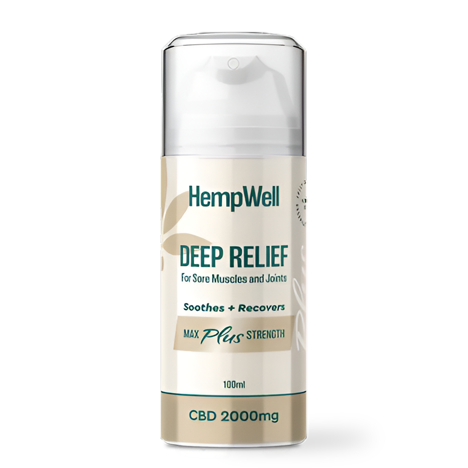 HempWell CBD Cooling Muscle & Joint Cream 500mg to 2000mg 100ml