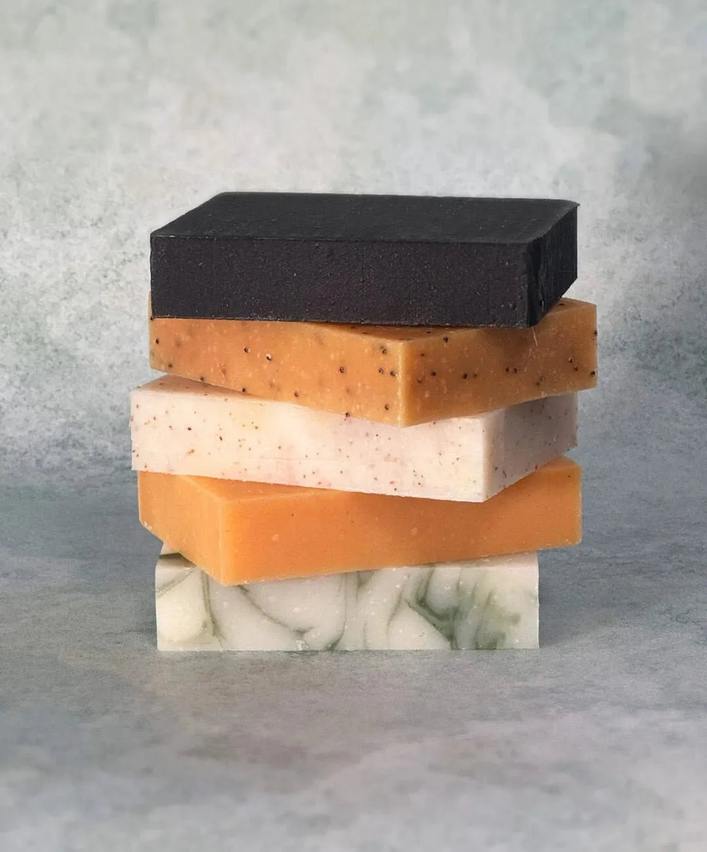 Natural Soap 5 Bar Bundle - Men's Natural Exfoliating Bars 100g