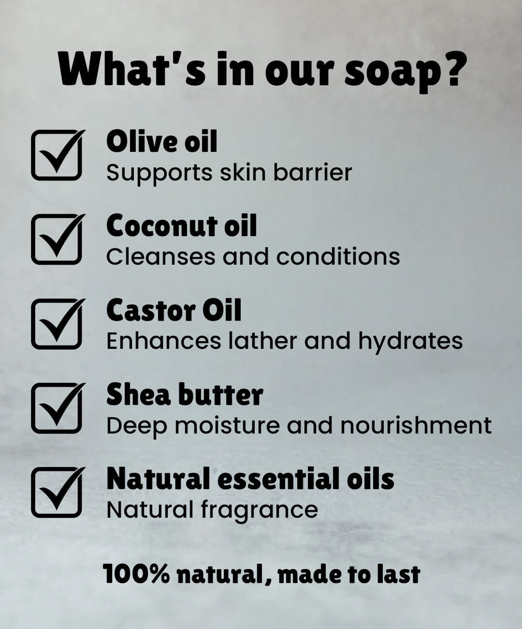 Natural Soap Bar Bundle 5-Pack 100g per bar - Men's Natural Soaps