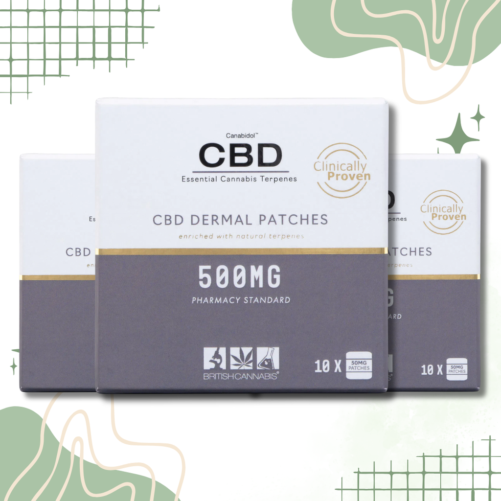 CBD by British Cannabis 500mg CBD Dermal CBD Patches - 10 Patches