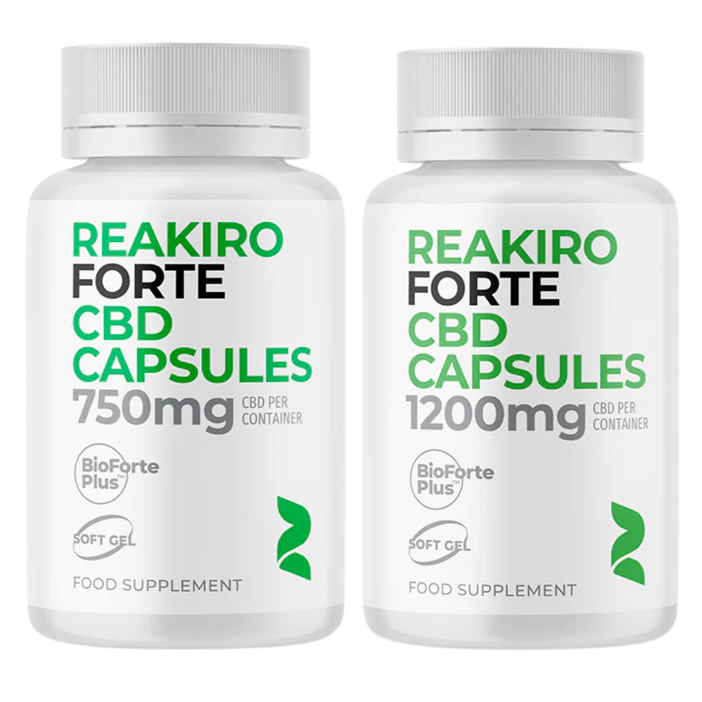 Reakiro Forte CBD Soft Gel Capsules 750mg-1200mg - 60 Caps with BioMax