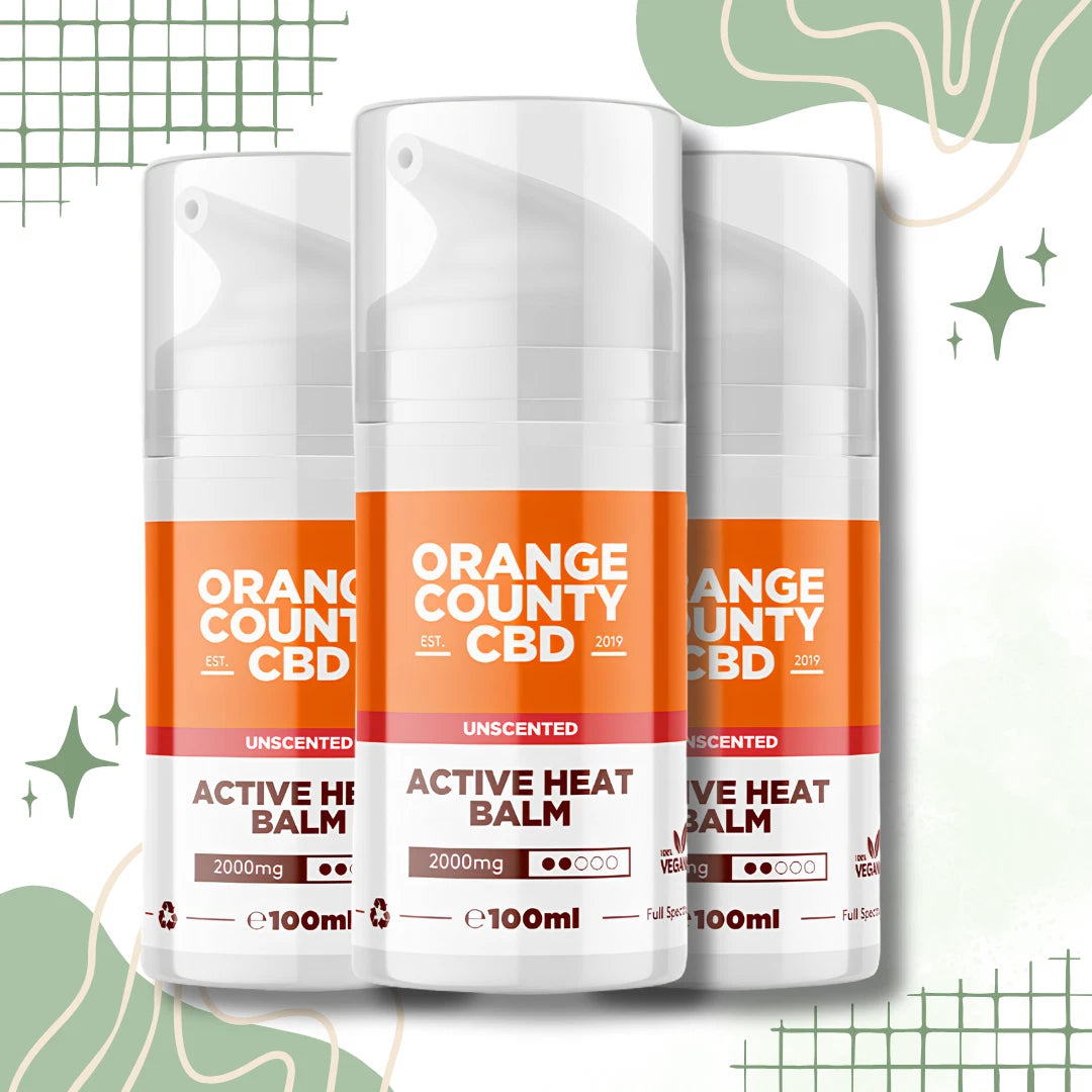 CBD Heat Balm by Orange County for Muscle Relief Fast Recovery 2000mg