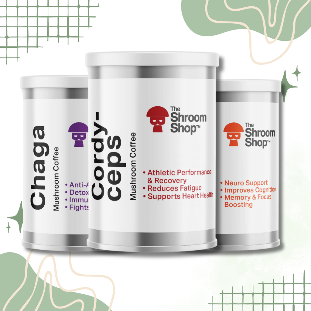 The Shroom Shop Mushroom Coffee with Pure Mushroom Extracts for Brain and Immune Support