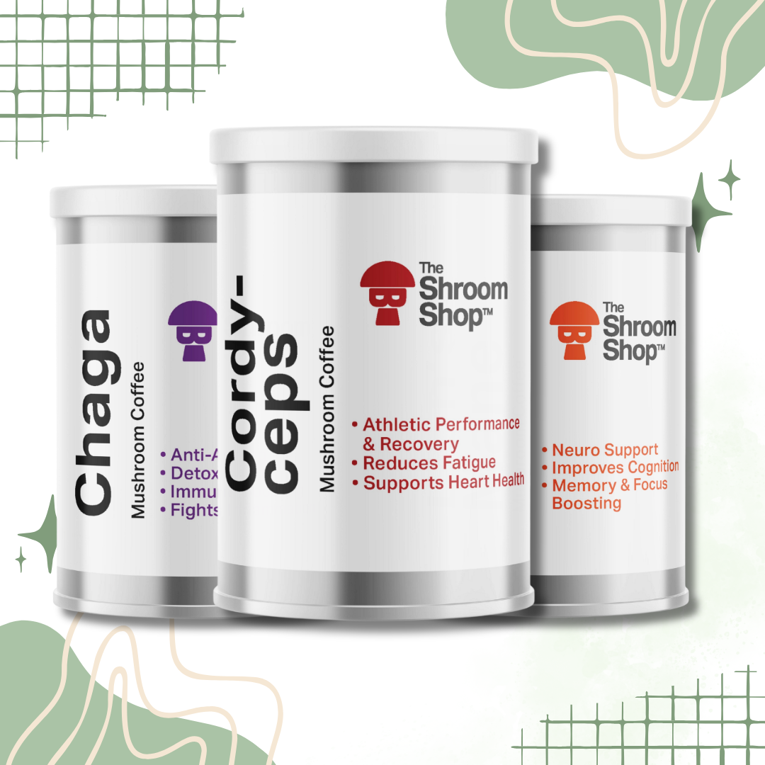 The Shroom Shop Mushroom Coffee with Pure Mushroom Extracts for Brain and Immune Support