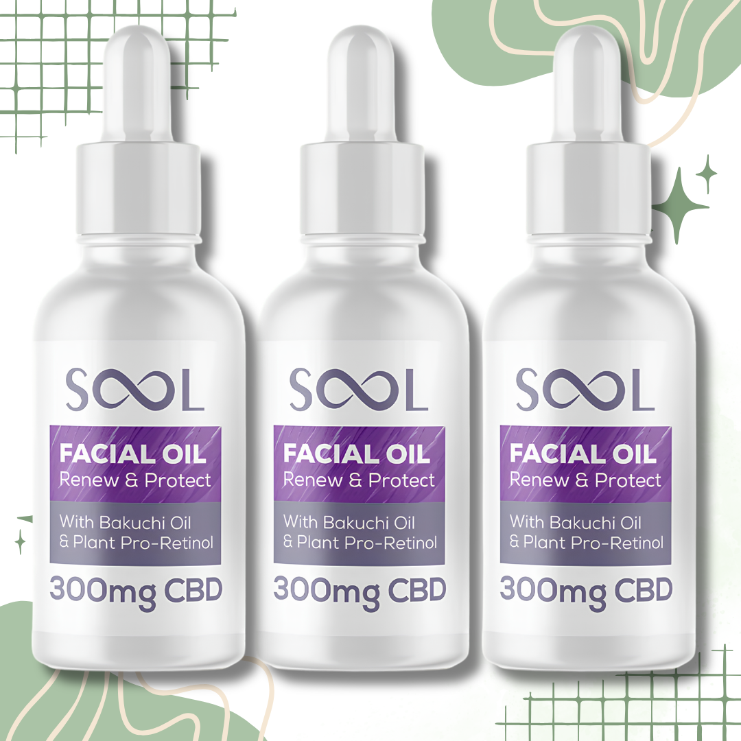 SOOL 300mg Renew & Protect CBD Facial Oil CBD - 30ml