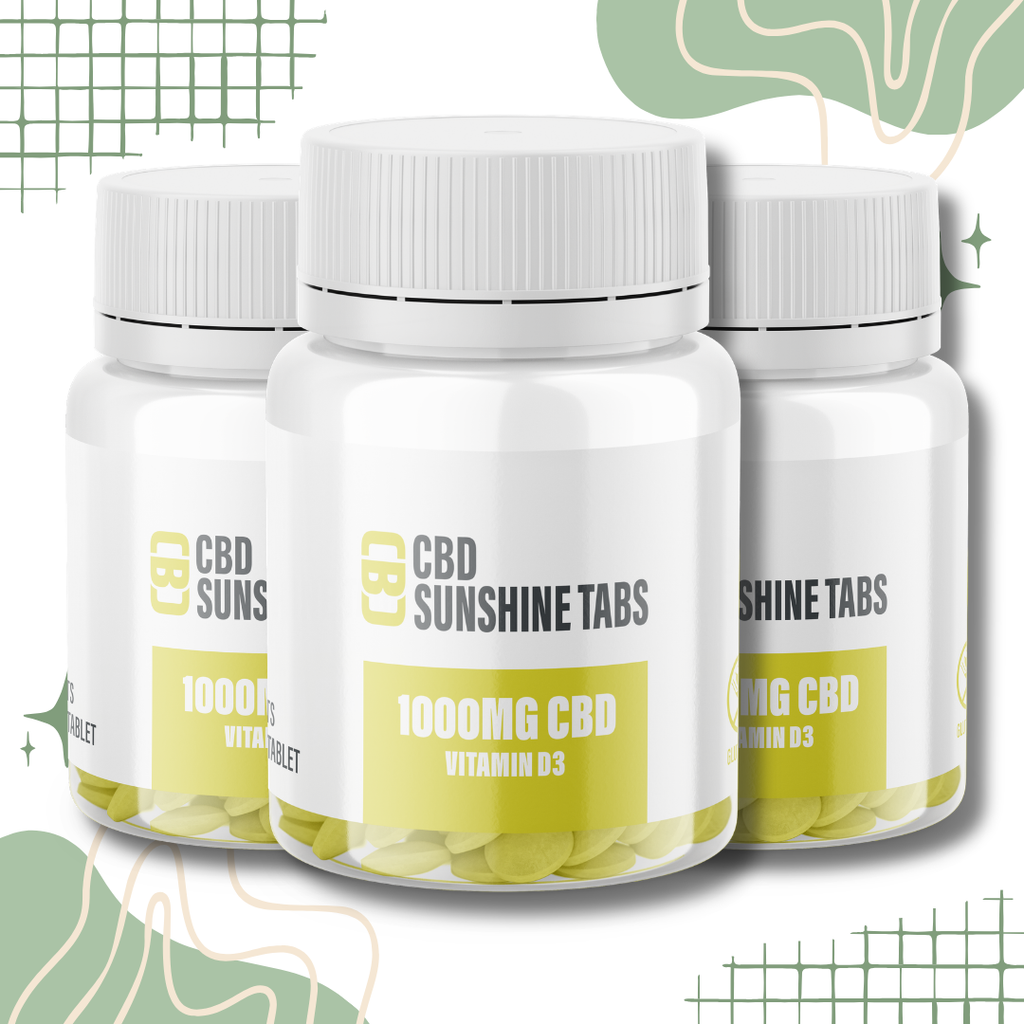 CBD Asylum Sunshine Tablets 1000mg CBD & Vitamin D3 100 Tablets