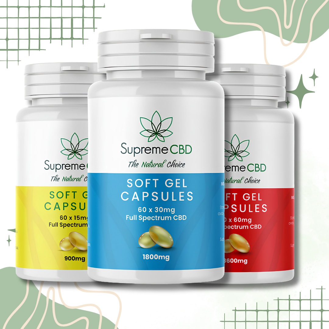 Supreme CBD Soft Gel Capsules with Full-Spectrum Organic Hemp Extract