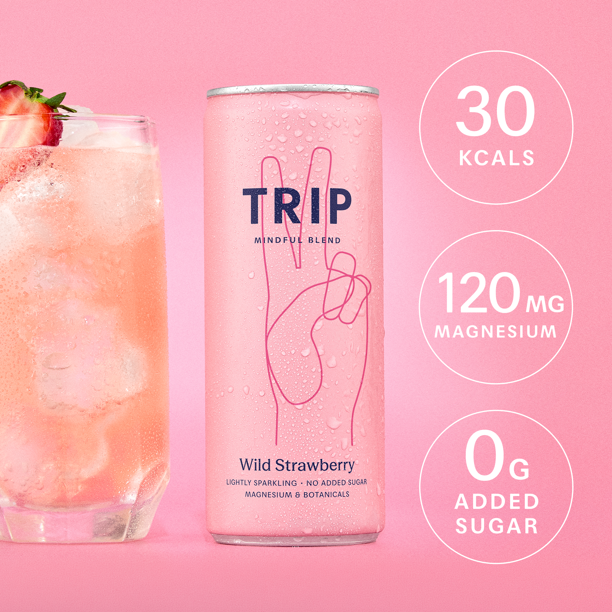 Trip Wild Strawberry Magnesium Sparkling Drink